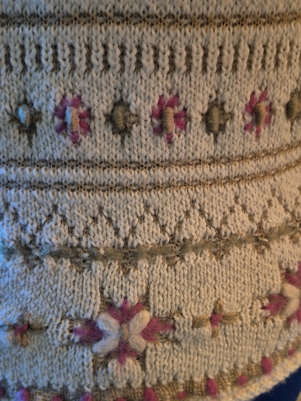 Woolrich Womens Floral Knit Full Zip Sweater Vest. Sz.L.(#2013D) vintage 90's. - Picture 5 of 16